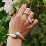 Lovebirds Bangle Gold/White