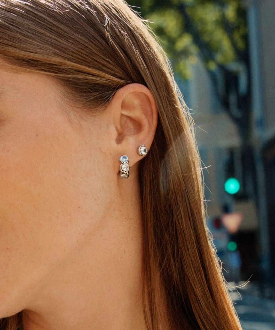 Ocean Gem Hoops Steel