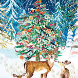 Wild Winter's Song Deer - Christmas Gold Foil Card