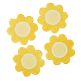Posey Flower Coasters - Set of 4 - Yellow