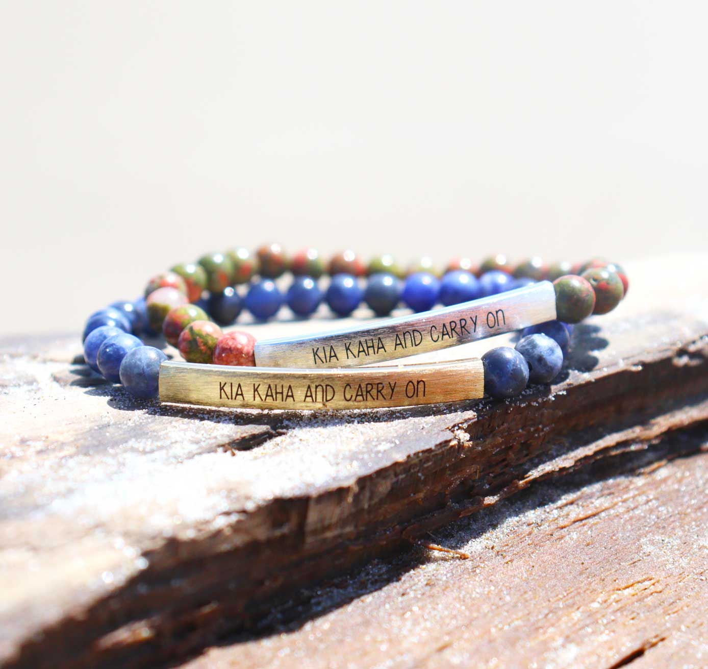 Green Opal Gemstone Bracelet – Kia kaha & carry on