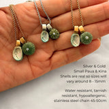 Pāua & Kina Shell Pair Necklace