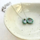 Paua Shell Mother & Child Floating Necklace