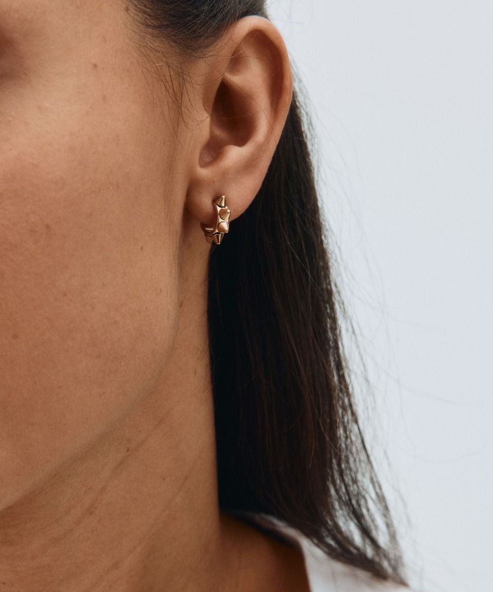 Peak Hoops Mini Gold