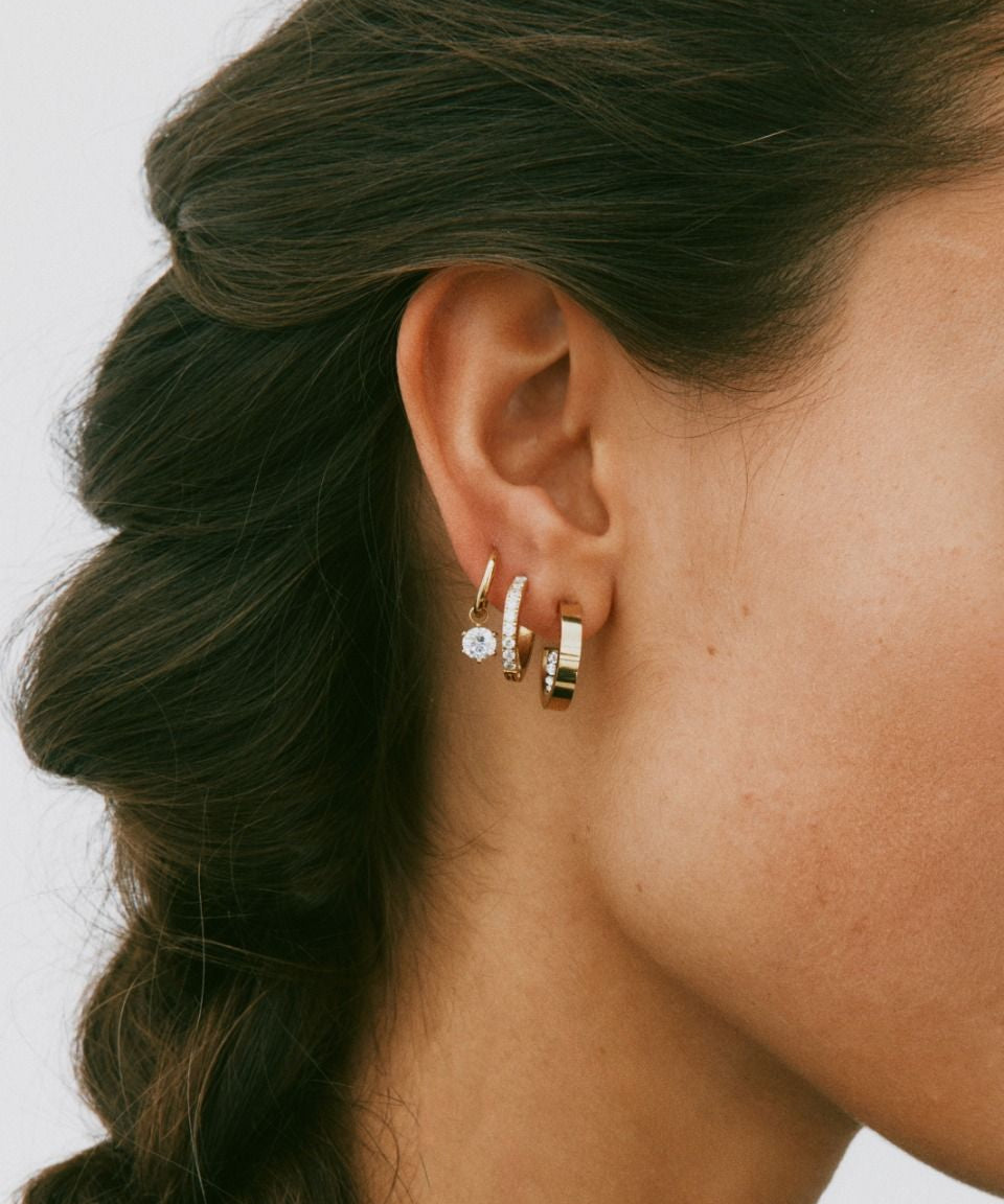 Crown Hoops Gold