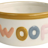 Pets Woof Dog Bowl White