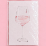 Rose Wine Lover Print - A4