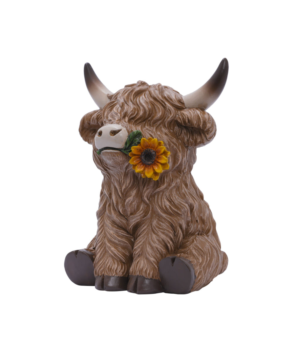 Saddle & Bloom Sunflower Highland Cow