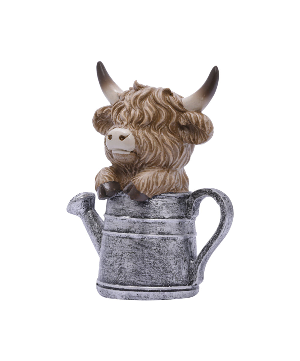 Saddle & Bloom Watering Can Highland Cow