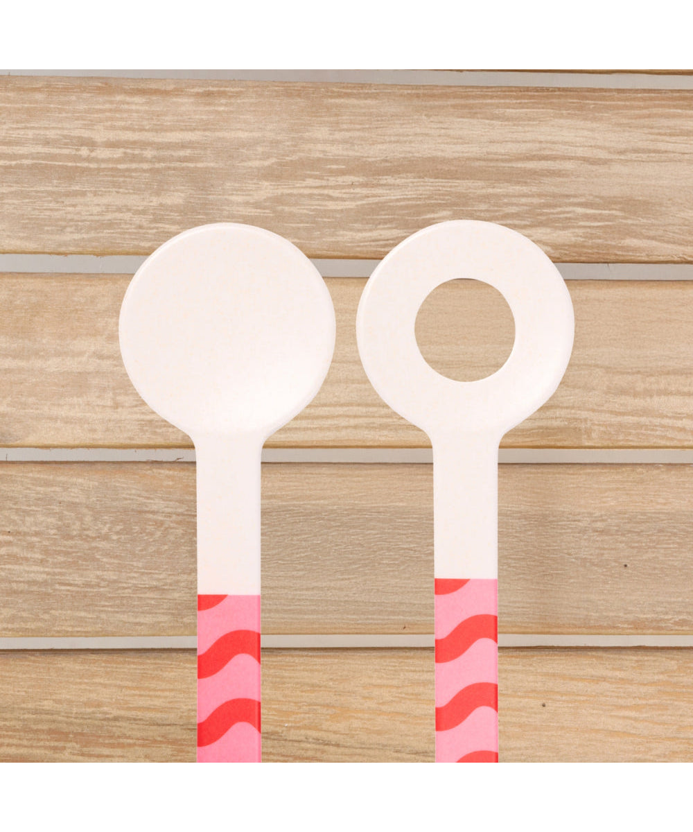 Summer Waves Bamboo Salad Servers