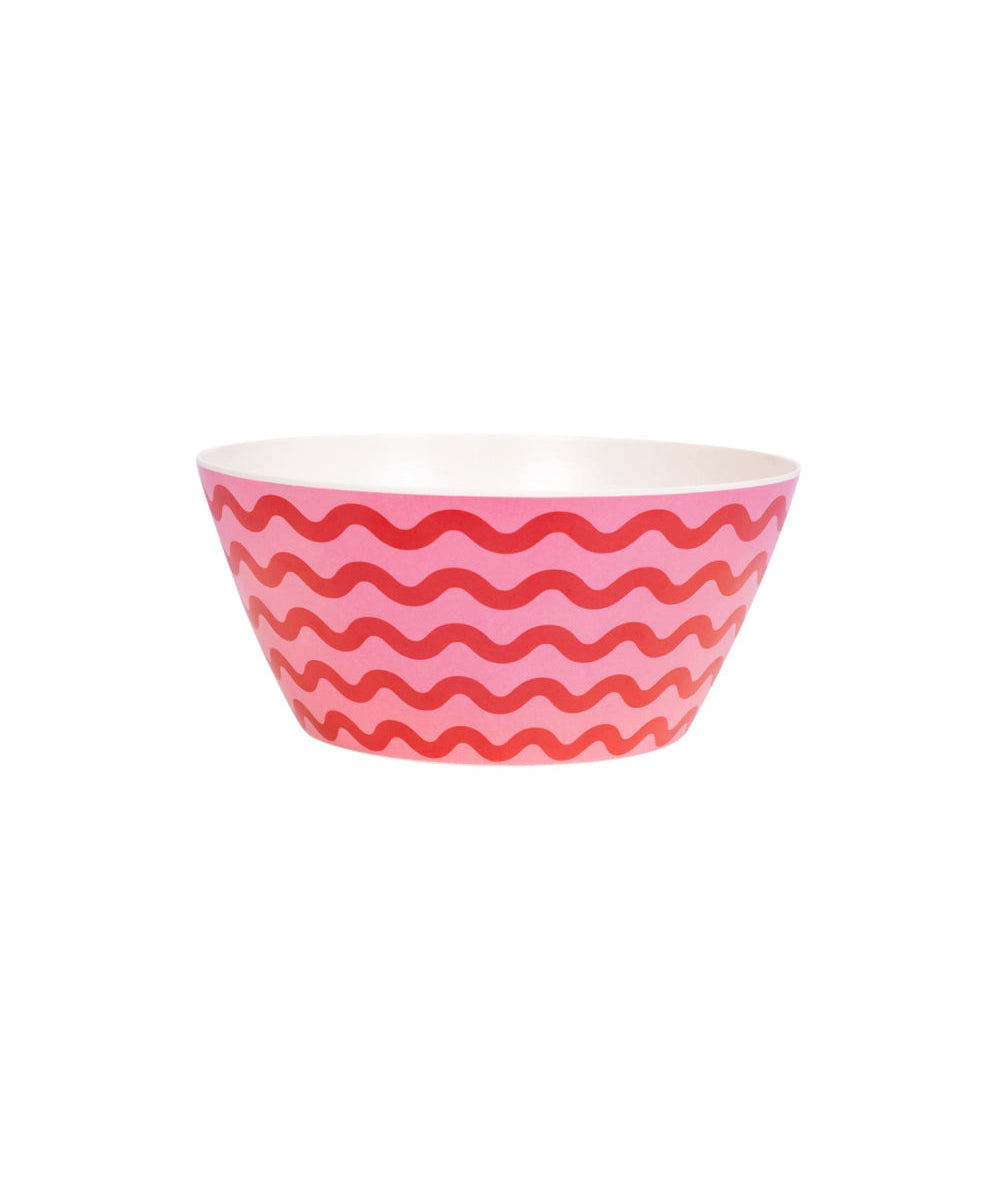 Summer Waves Bamboo Salad Bowl