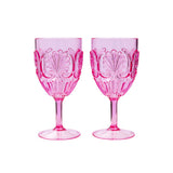 Summer Waves Outdoor Wine Glasses / Set 2