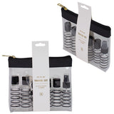Travel Pouch With Bottles - Black