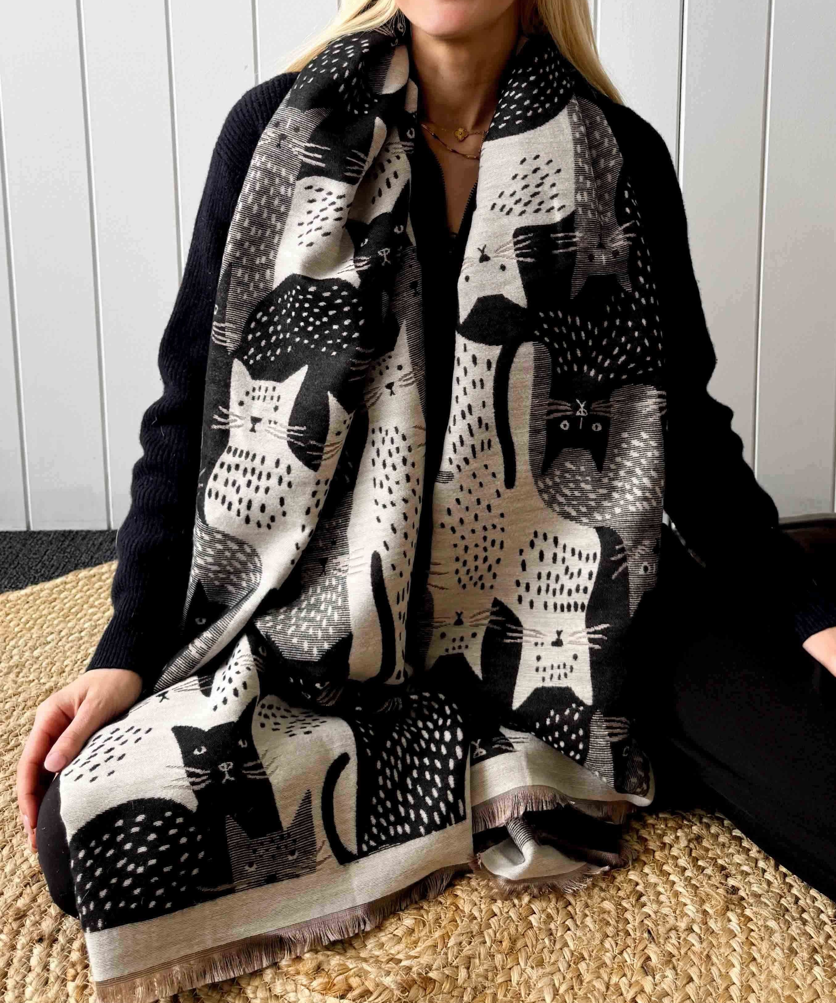 Moggy Cat Scarf - Black