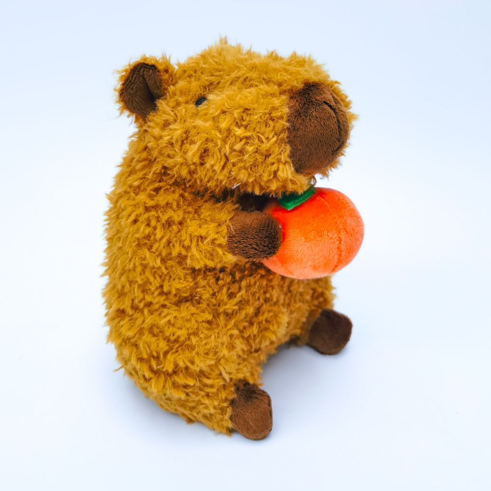 Curly Capybara Soft Toy Brown
