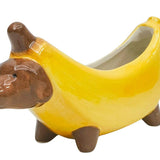 Banana Dog Small Planter Yellow