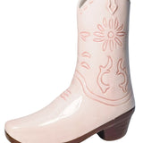 Cowgirl Boot Vase Pink