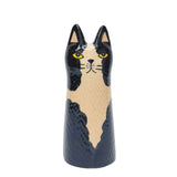 Bailey Cat Vase Black & White - 15cm