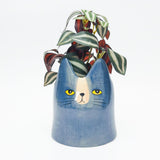Bailey Cat Planter Blue - 14cm
