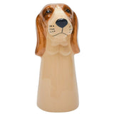 Georgie Dog Vase Brown & White