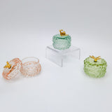 Gold Bee Glass Trinket Box Pink