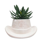 Cowboy Hat Planter Pink 20cm