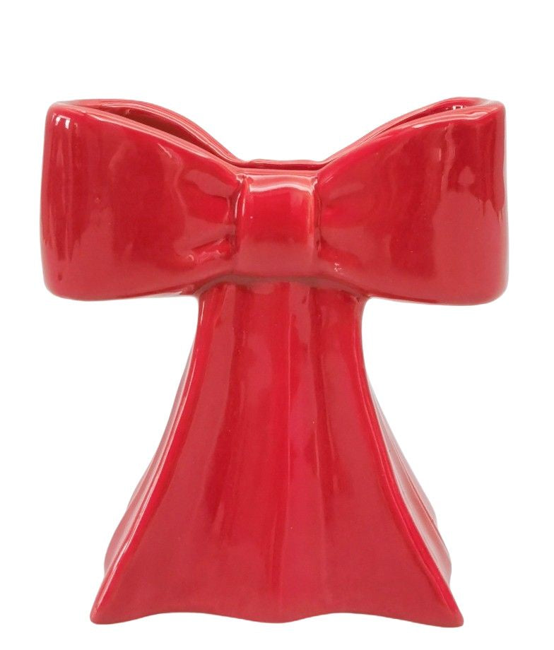 Bow Vase Red 11cm