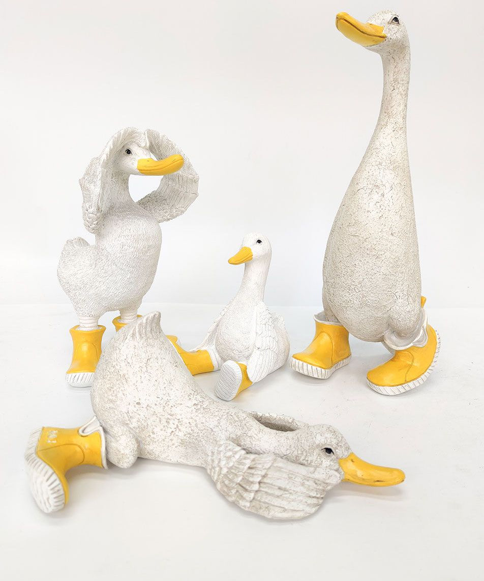 Sitting Duck in Boots Ornament Yellow